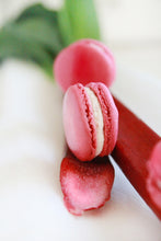 Load image into Gallery viewer, Rhubarb and Vanilla Macarons