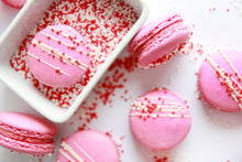 Load image into Gallery viewer, Raspberry White Chocolate Macarons
