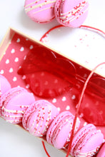 Load image into Gallery viewer, Raspberry White Chocolate Macarons