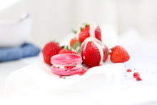 Load image into Gallery viewer, Strawberry White Chocolate Macarons