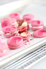Load image into Gallery viewer, Strawberry White Chocolate Macarons