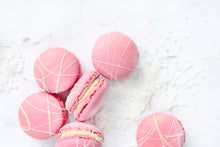 Load image into Gallery viewer, Strawberry Coconut Cream Macarons