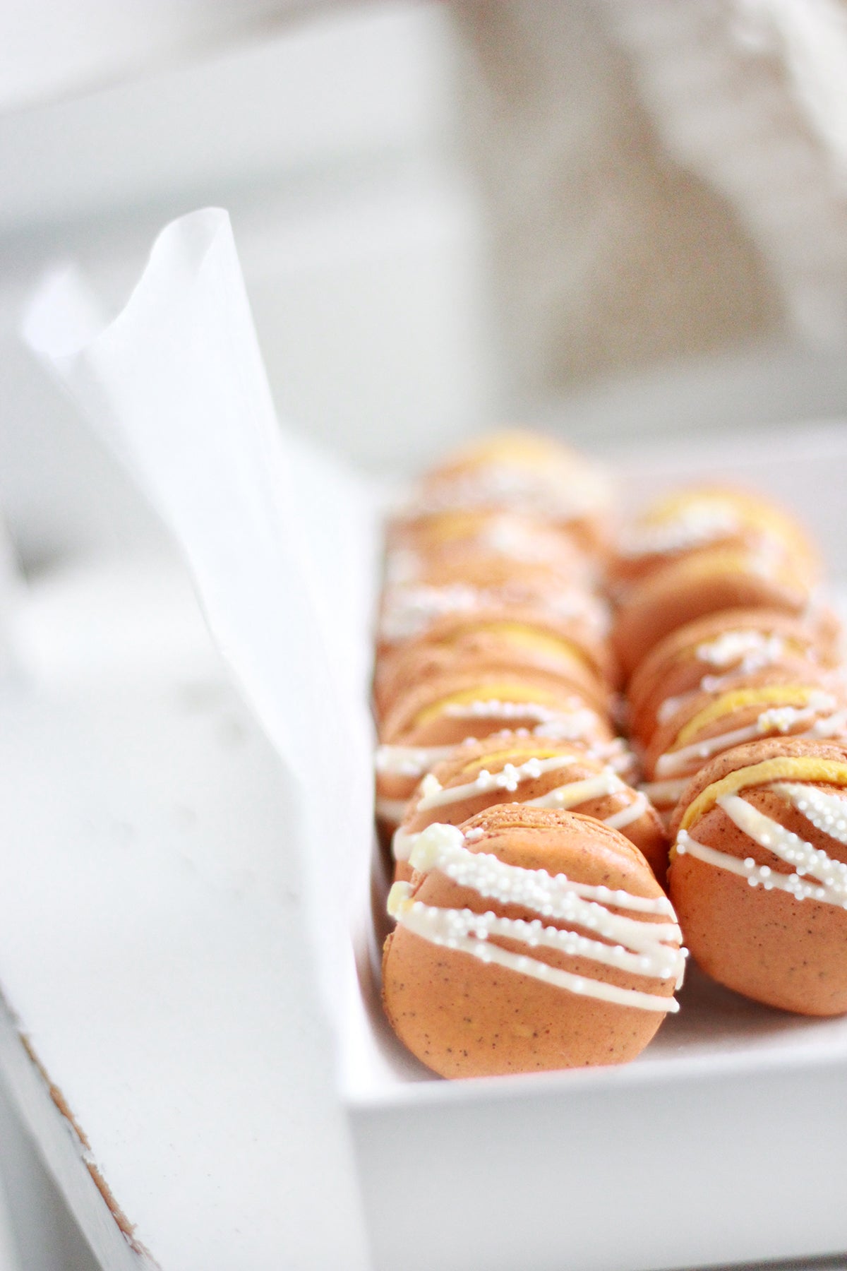 Pumpkin Spice Latte Macarons