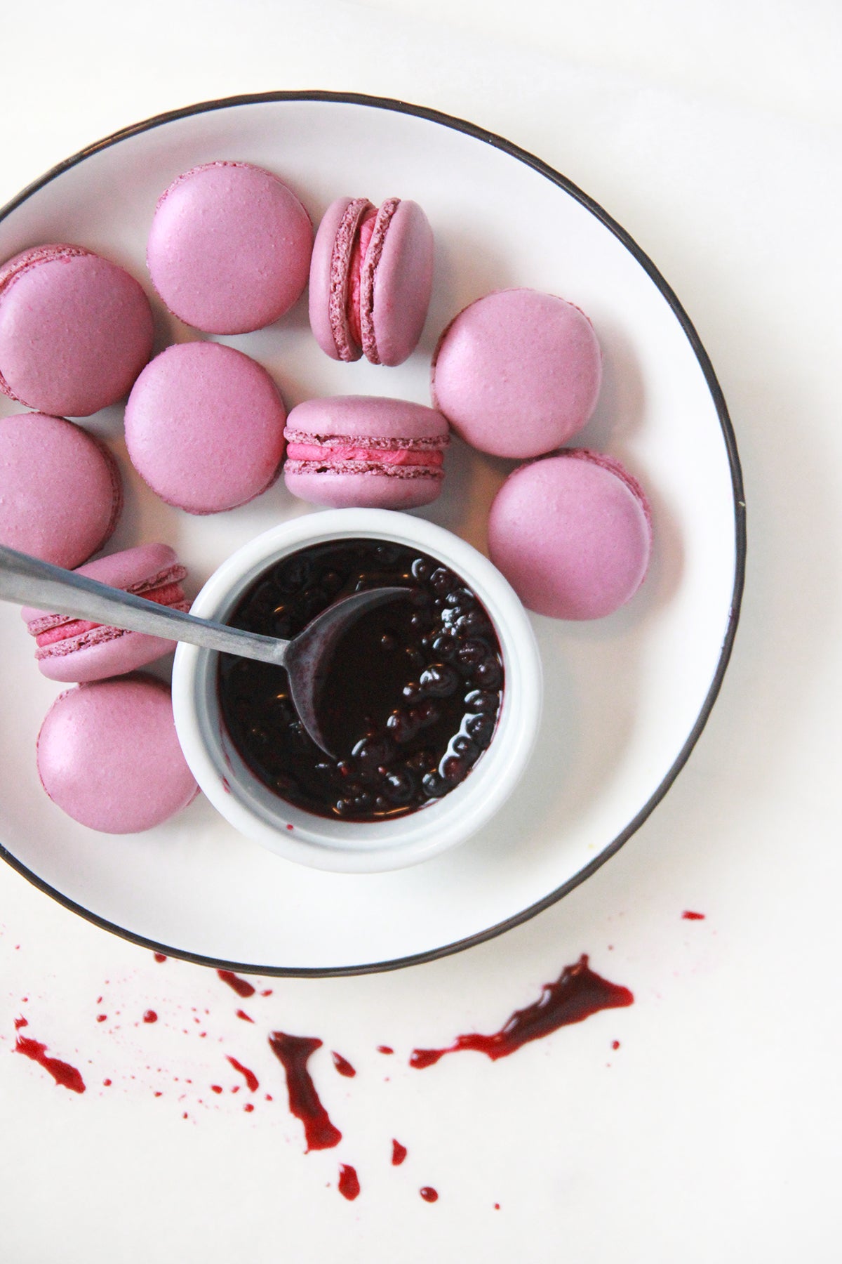 Black Currant Macarons