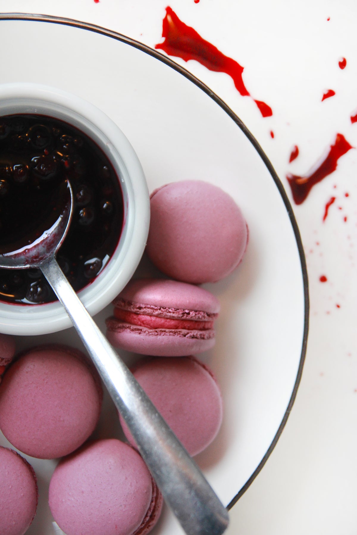 Black Currant Macarons