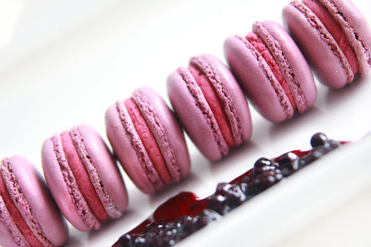 Black Currant Macarons