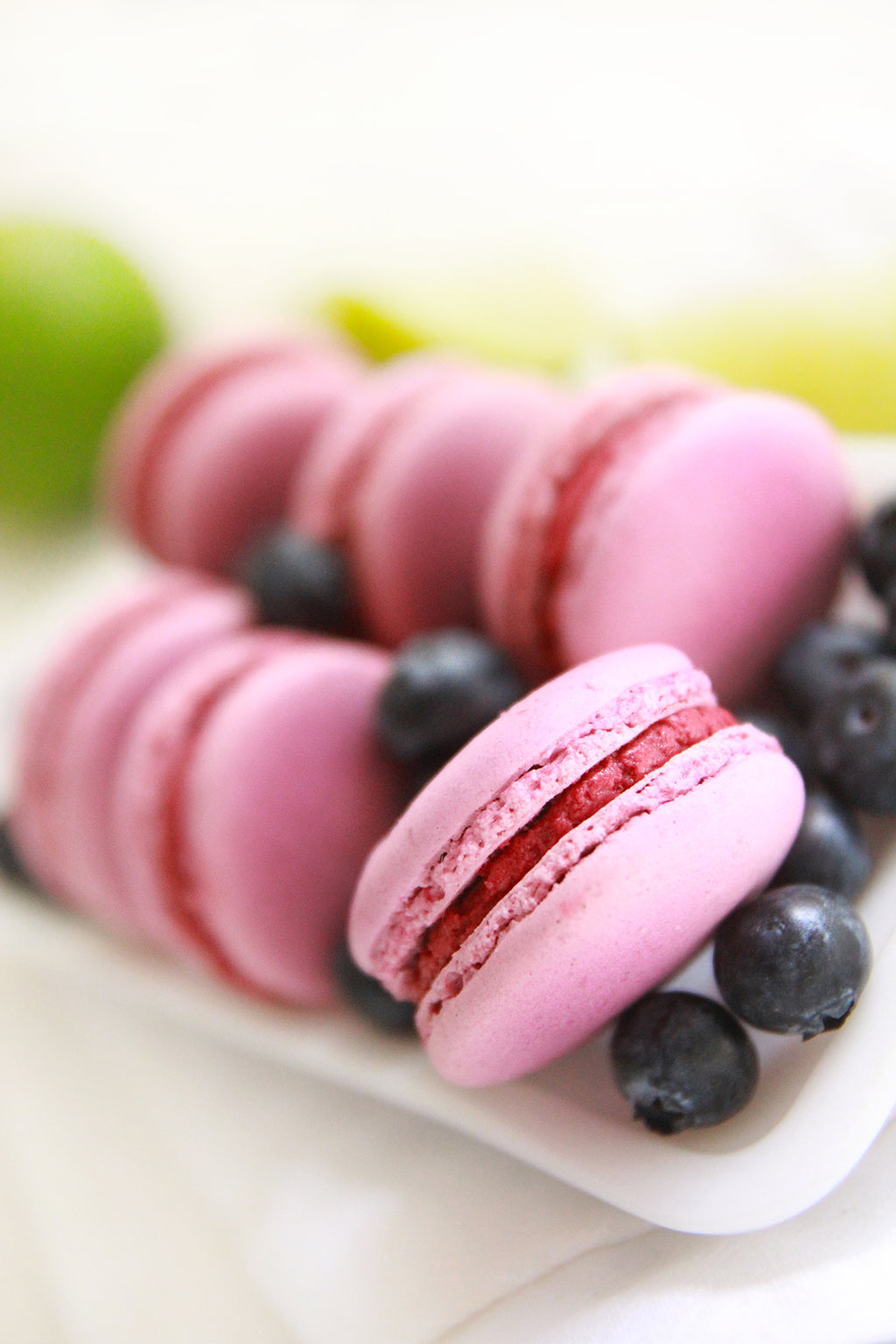 Blueberry Lime Macarons