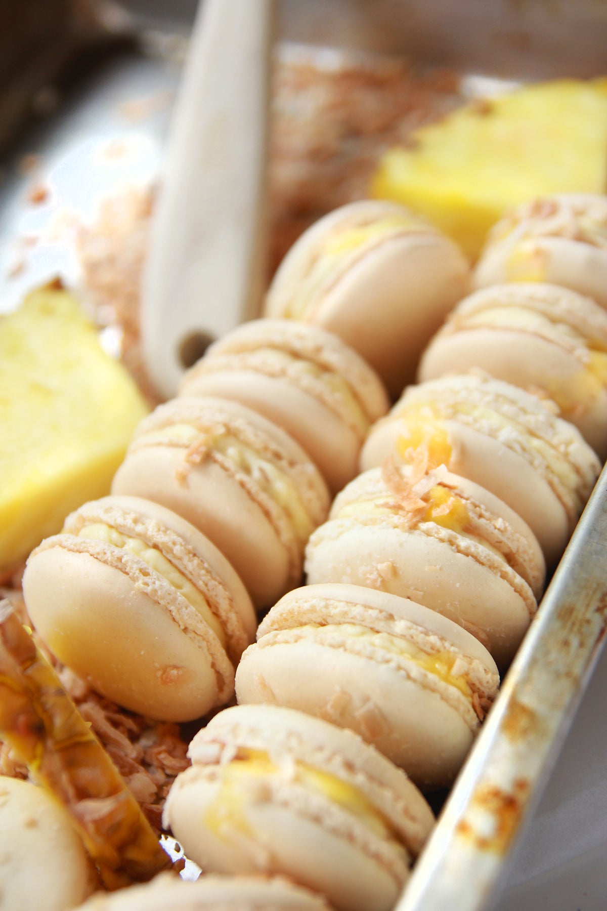 Piña Colada Macarons