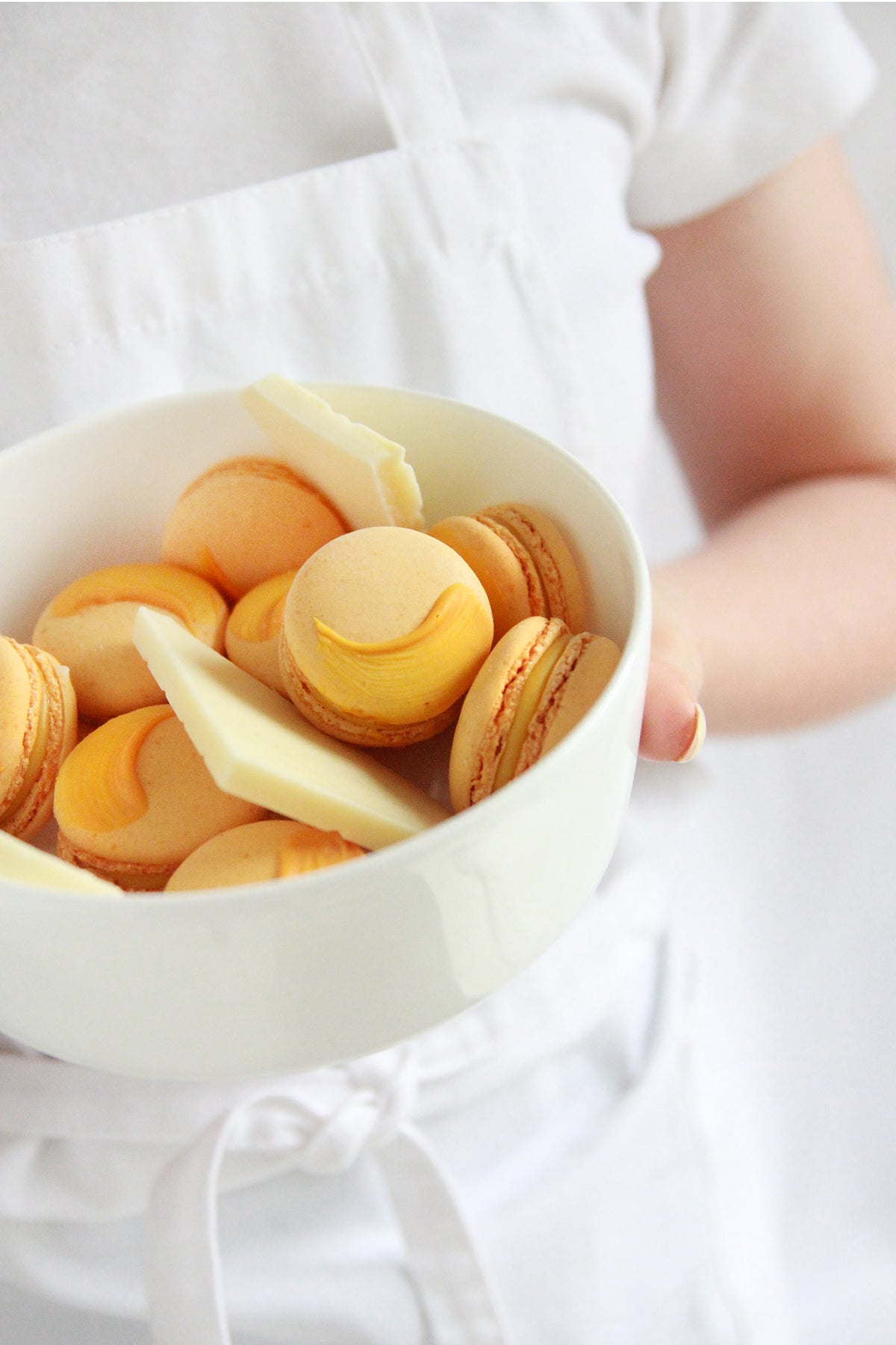 Mango Ganache Macarons