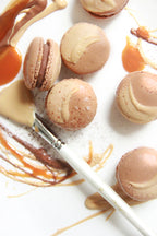 Chocolate Caramel Sea Salt Macarons