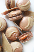 Chocolate Caramel Sea Salt Macarons