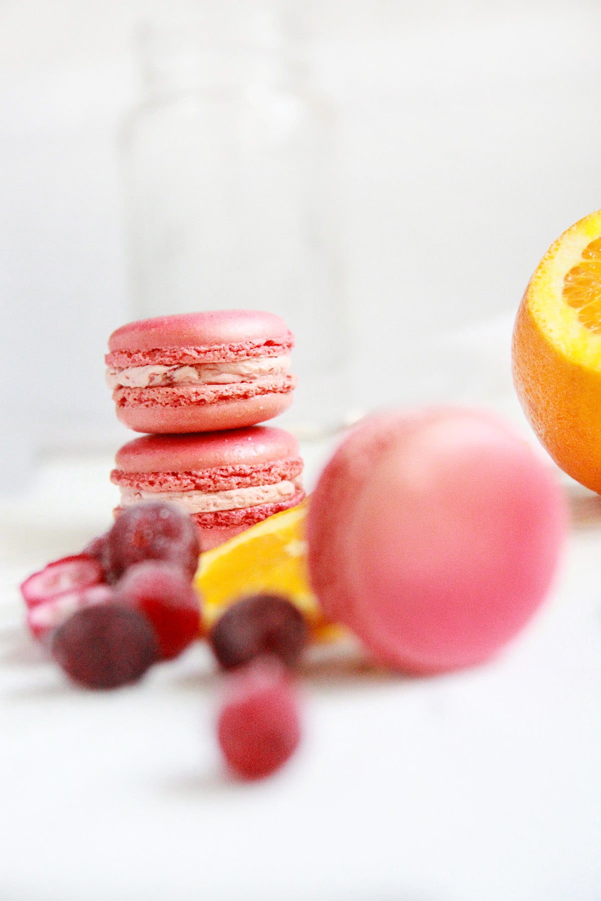 Cranberry Orange Macarons