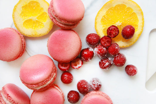 Cranberry Orange Macarons