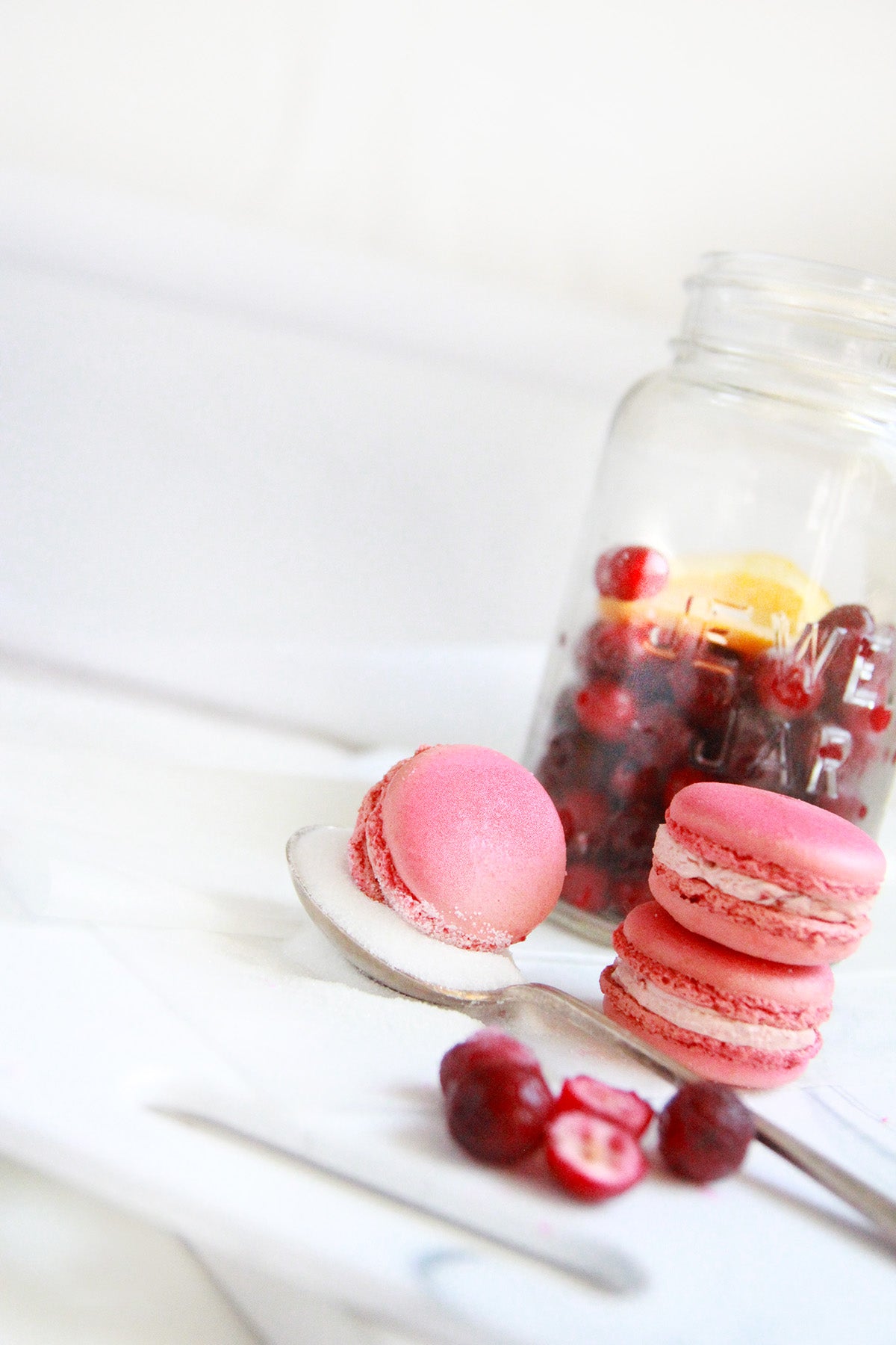 Cranberry Orange Macarons