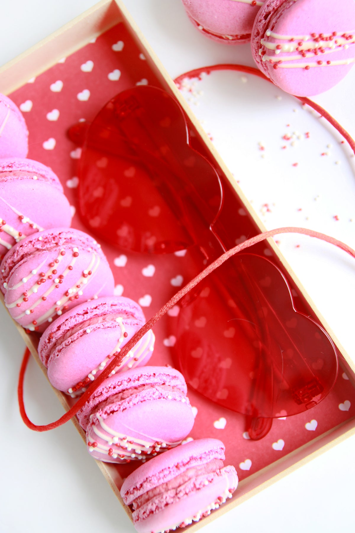 Raspberry White Chocolate Macarons