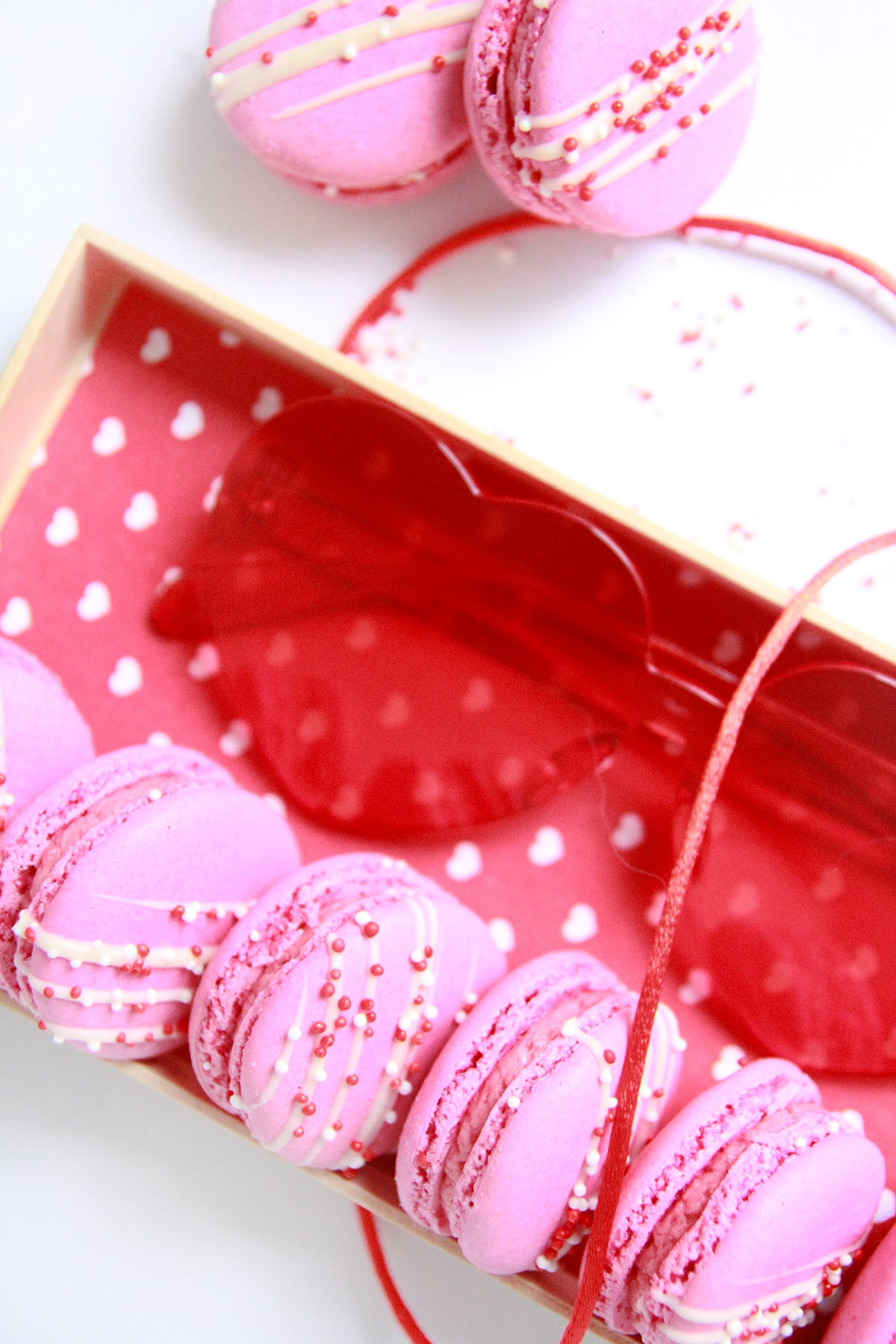 Raspberry White Chocolate Macarons