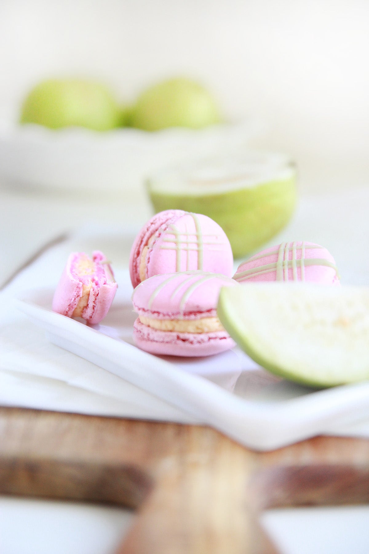 Pink Guava Macarons