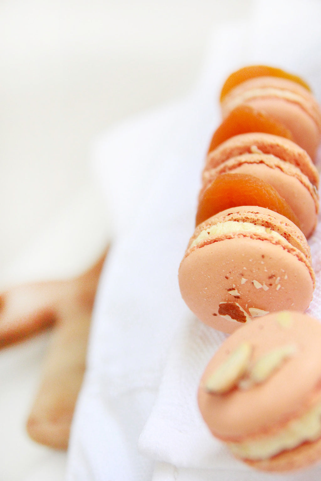 Apricot and Almond Macarons