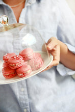 Load image into Gallery viewer, Candy Cane White Chocolate Macarons
