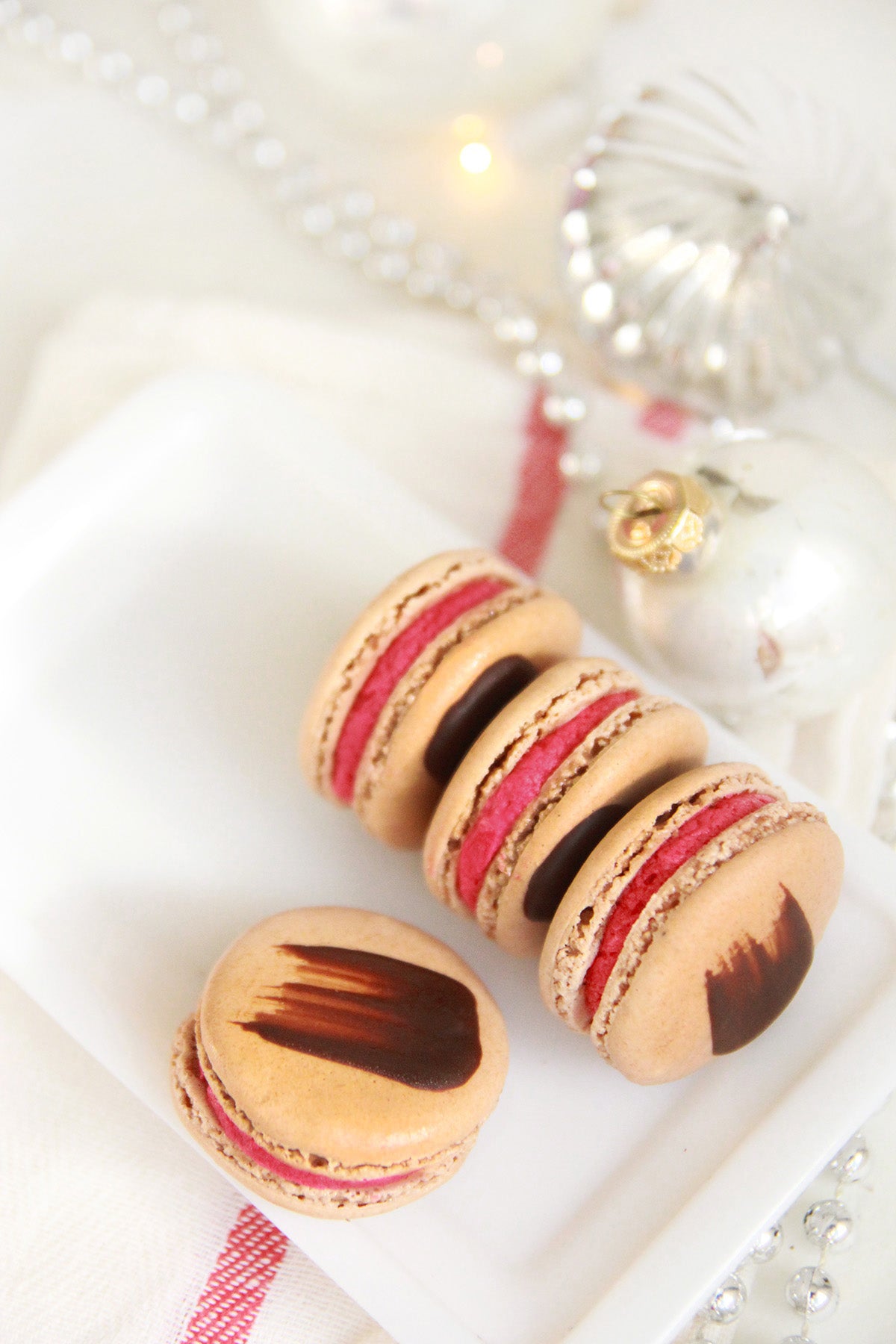 Morello Cherry Macarons