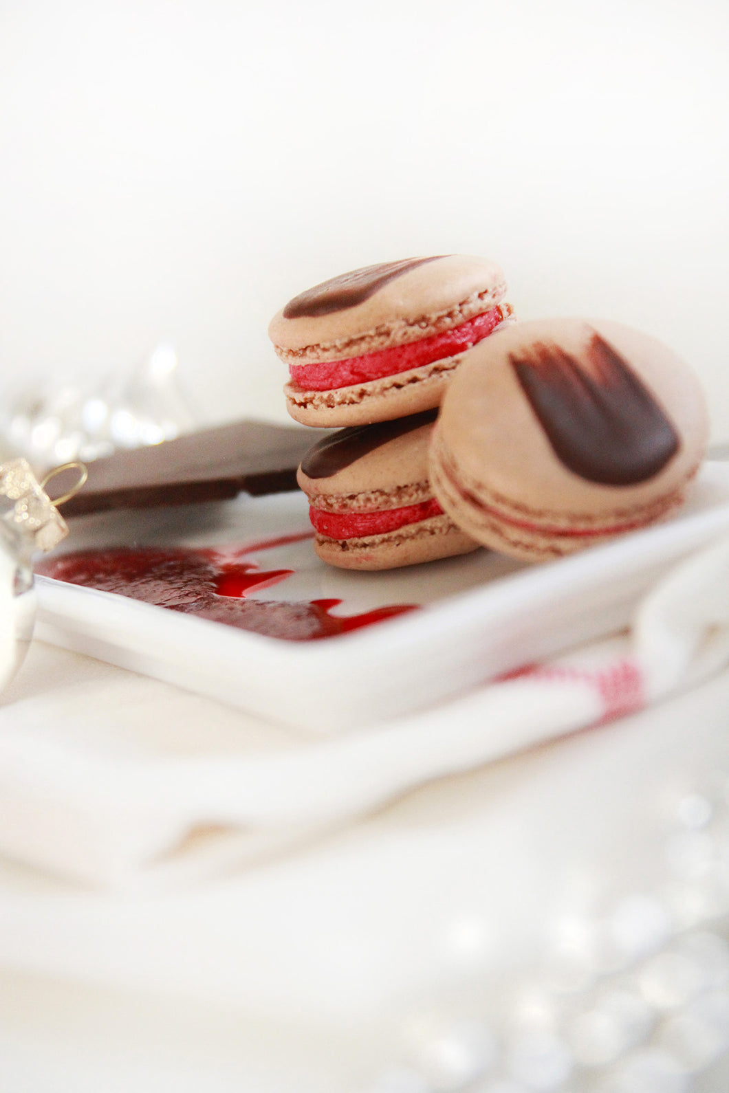 Morello Cherry Macarons