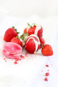 Strawberry White Chocolate Macarons