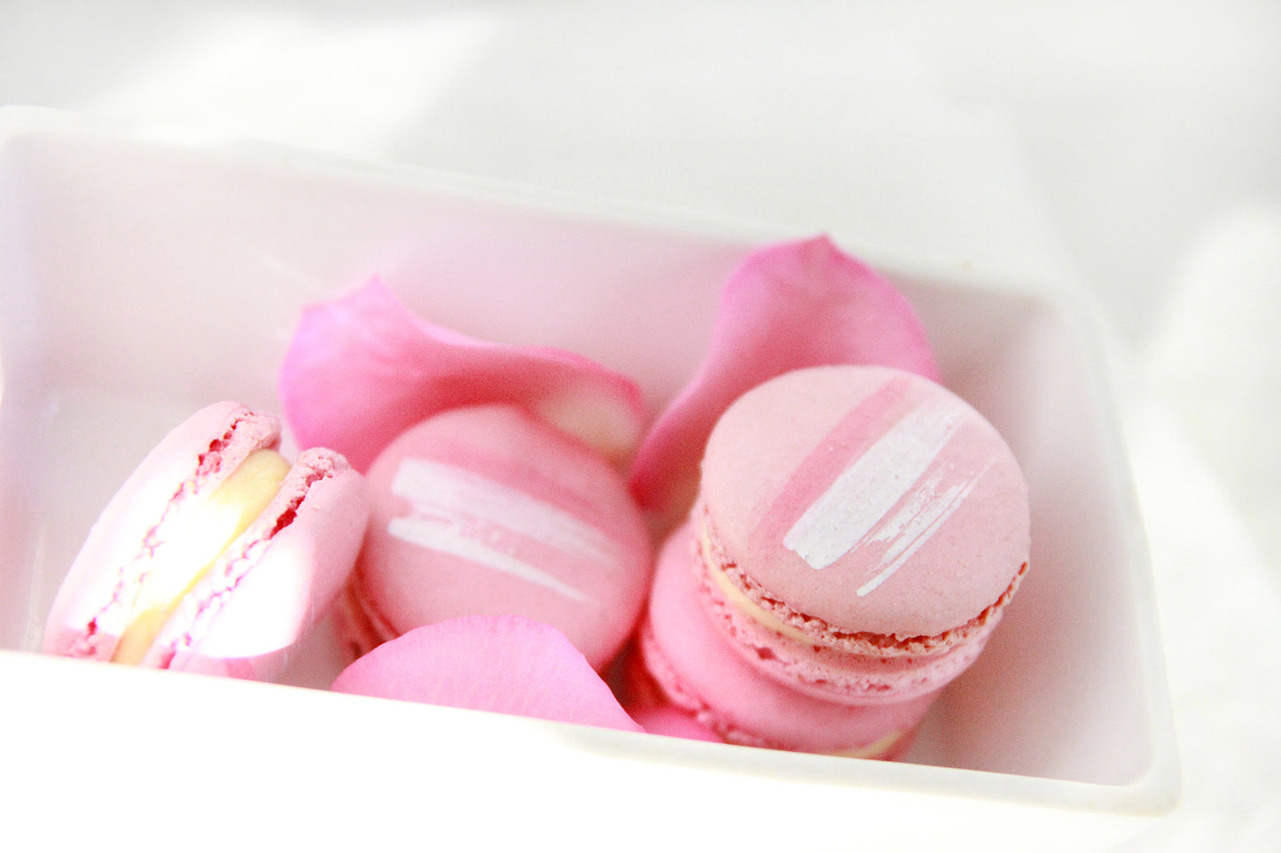 Lychee-Rose Macarons