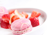 Load image into Gallery viewer, Strawberry Coconut Cream Macarons
