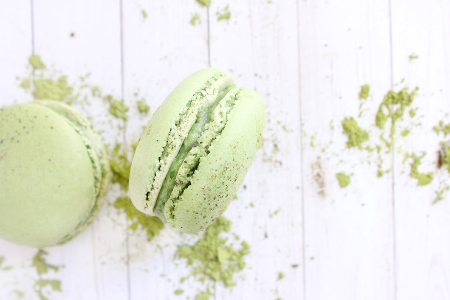 Green Tea Jasmine Macarons
