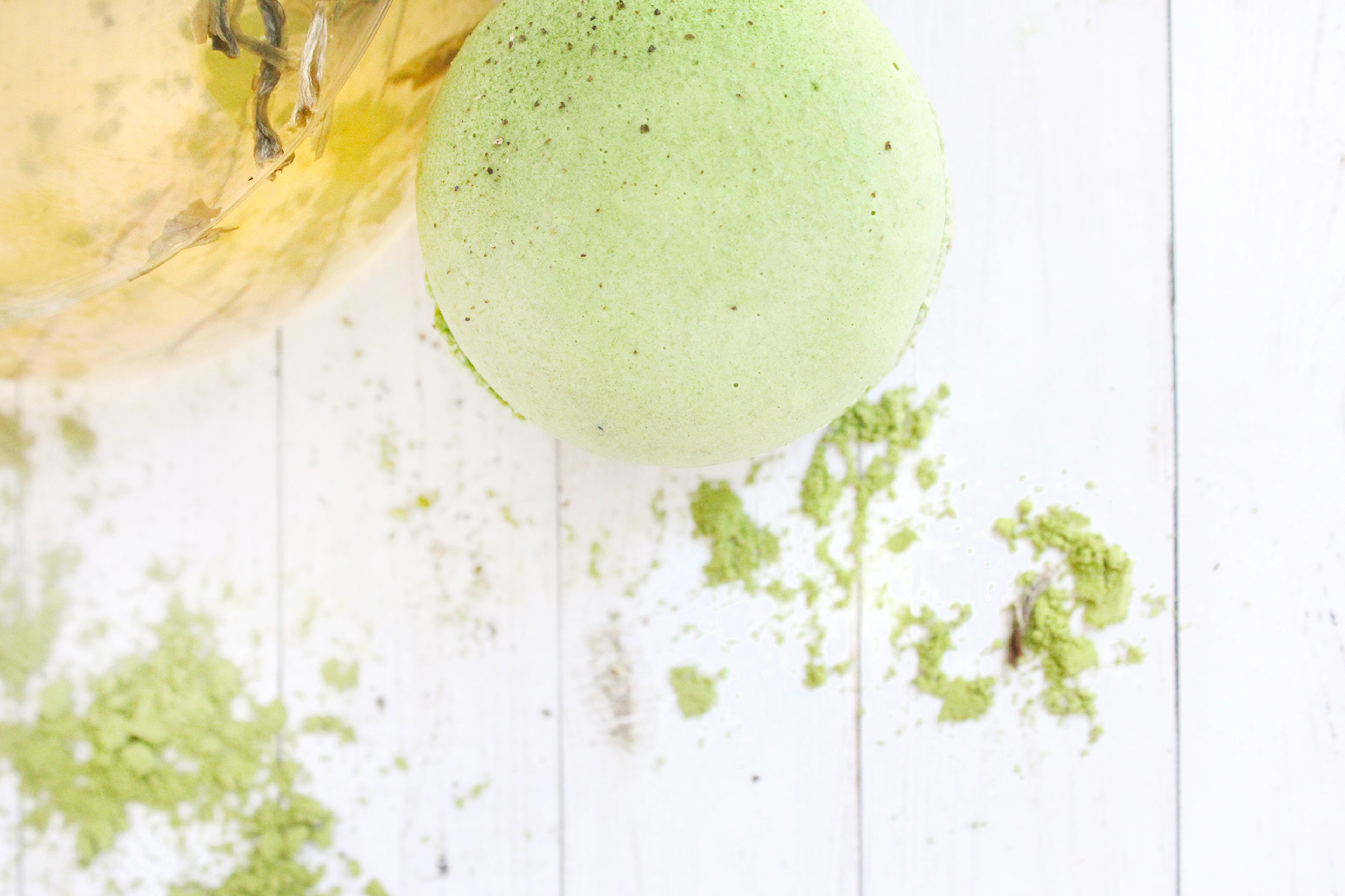 Green Tea Jasmine Macarons