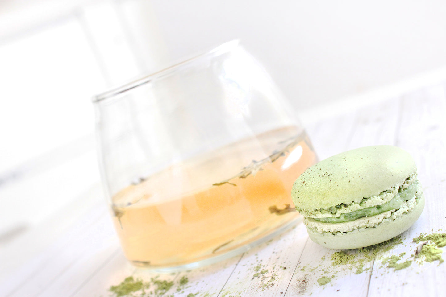 Green Tea Jasmine Macarons