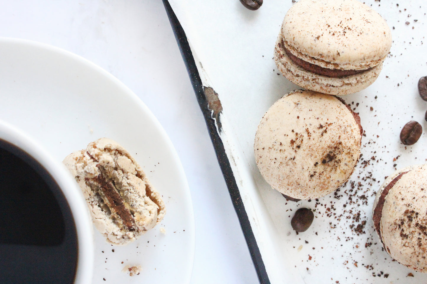 Espresso Chocolate Macarons