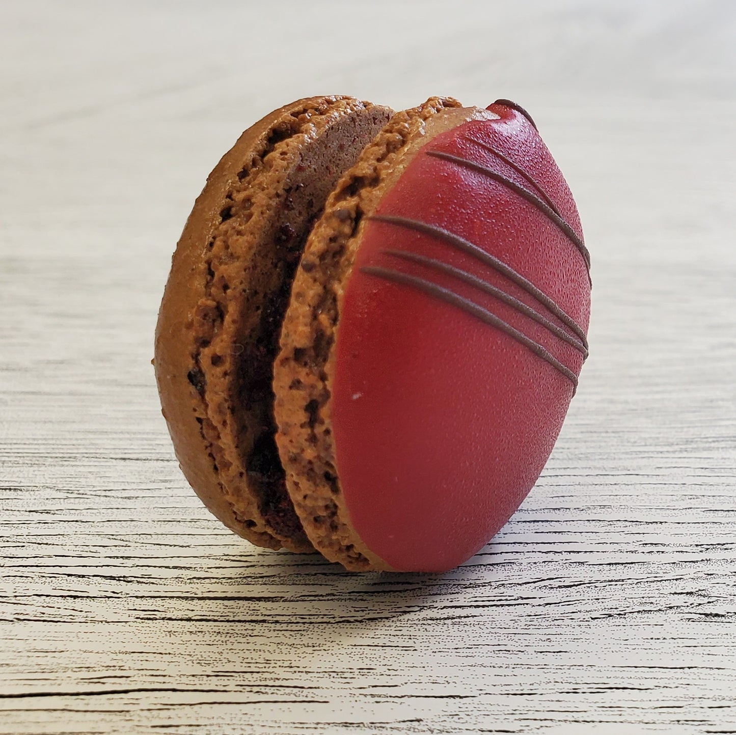 Sour Cherry Chocolate Macarons