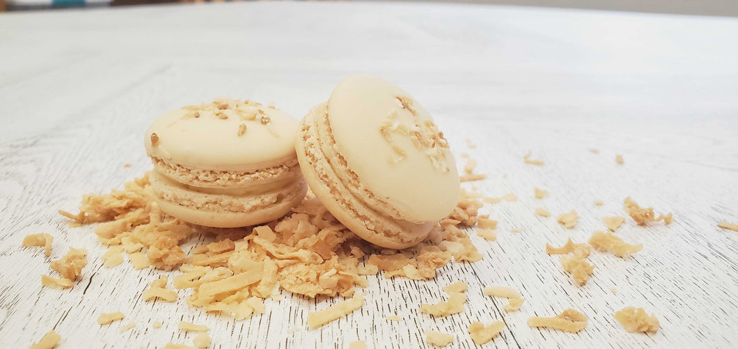 Toasted Coconut Macarons